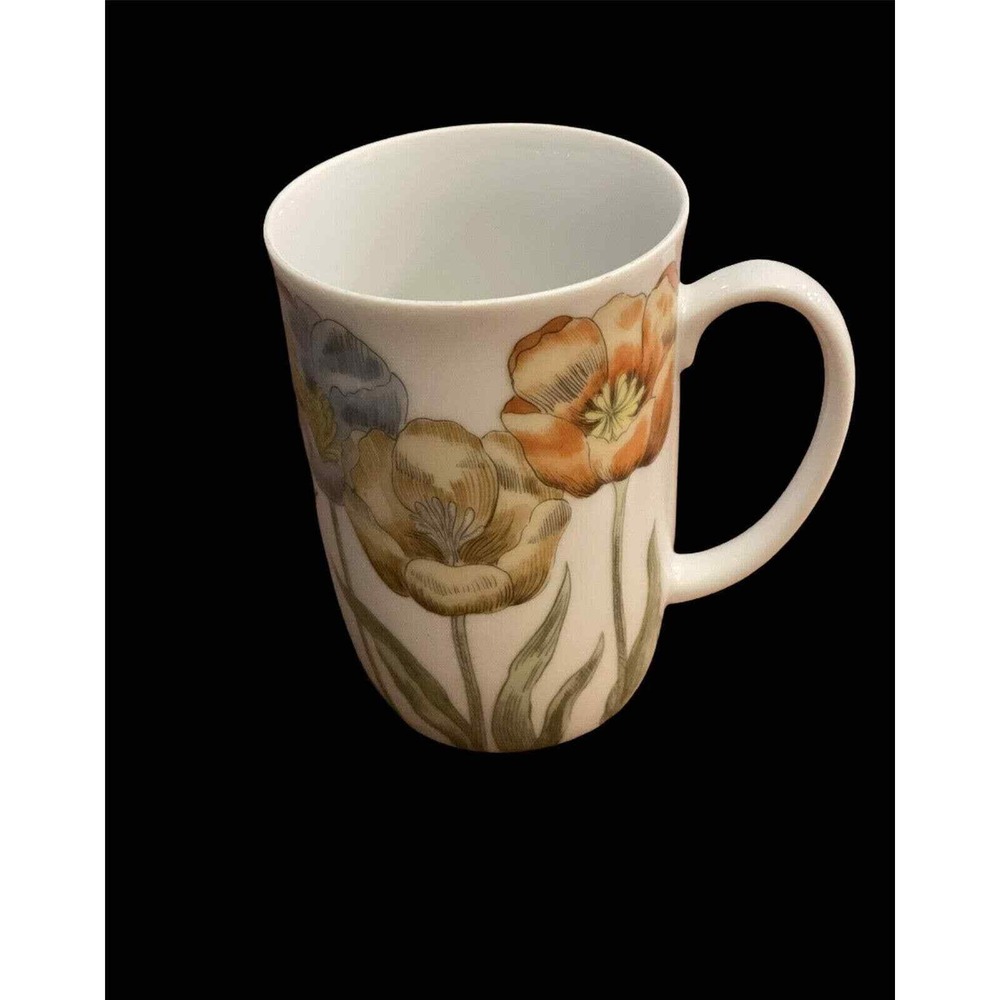 Vintage Fitz and Floyd Pastel Poppy 4" Coffee Tea Mug‎ 1976 Japan
